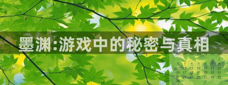 高德娱乐平台：墨渊:游戏中的秘密与真相