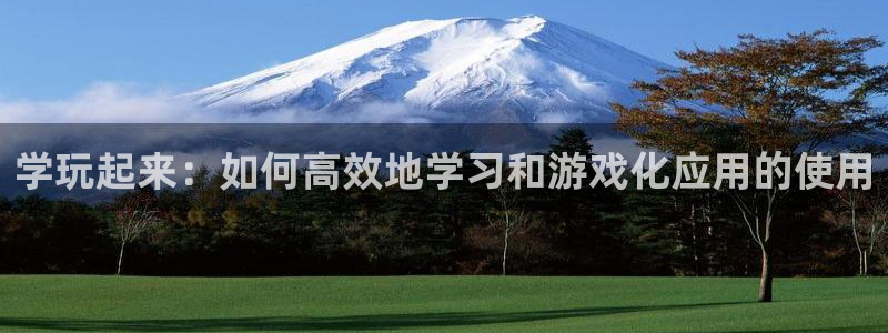 高德娱乐注册地址：学玩起来：如何高效地学习和游戏化应用的使用